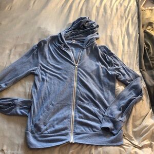 Blue Zip-Up Hoodie